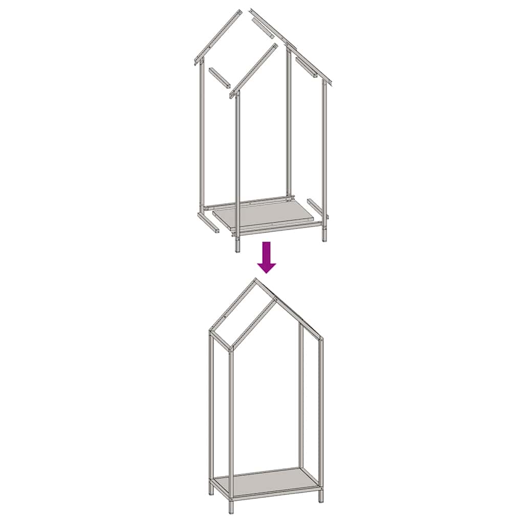 vidaXL Rastrelliera per Legna da Ardere Verde Oliva 40x25x90 cm
