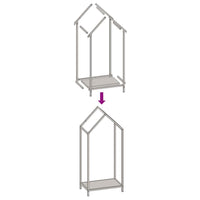 vidaXL Rastrelliera per Legna da Ardere Verde Oliva 40x25x90 cm