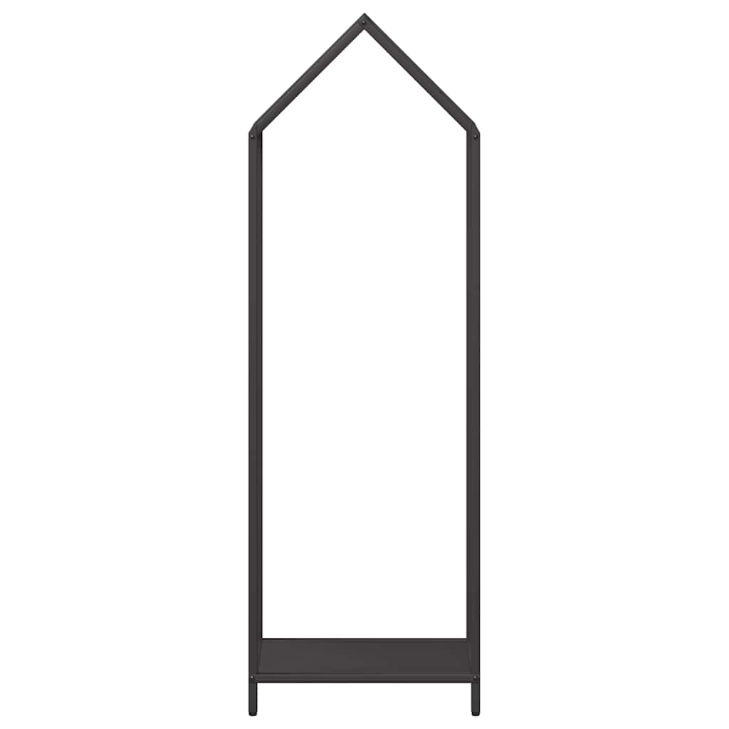 Rastrelliera per Legna da Ardere Nera 40x25x120 cm 864299