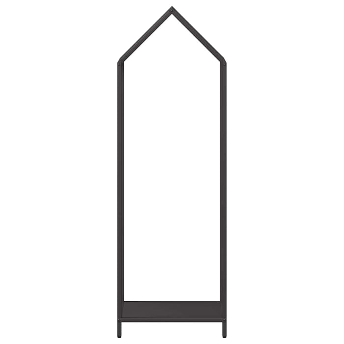 Rastrelliera per Legna da Ardere Nera 40x25x120 cm 864299