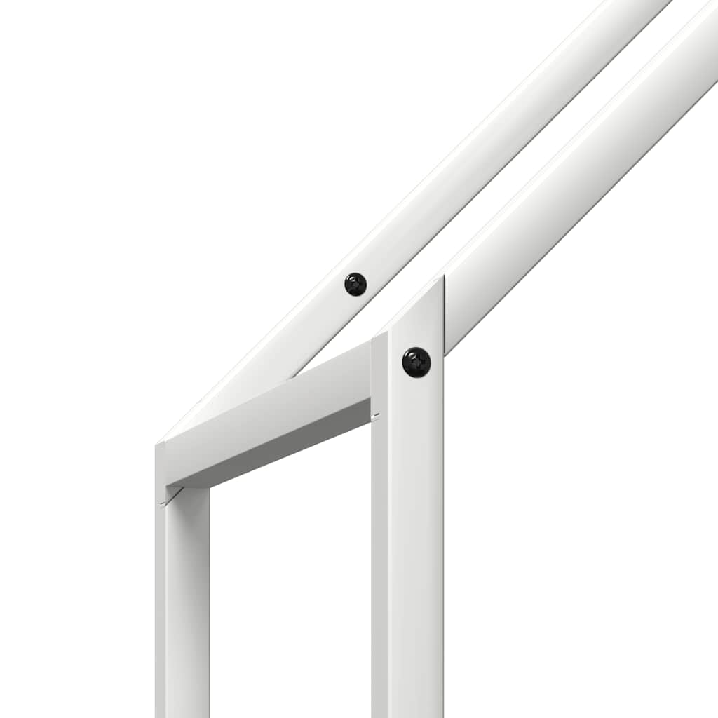 vidaXL Rastrelliera per Legna da Ardere Bianca 40x25x120 cm