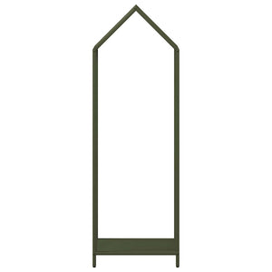 vidaXL Rastrelliera per Legna da Ardere Verde Oliva 40x25x120 cm