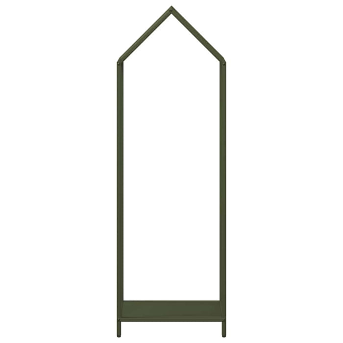 vidaXL Rastrelliera per Legna da Ardere Verde Oliva 40x25x120 cm