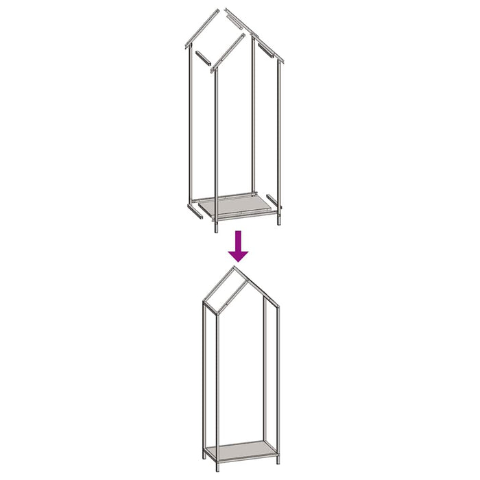 vidaXL Rastrelliera per Legna da Ardere Verde Oliva 40x25x120 cm