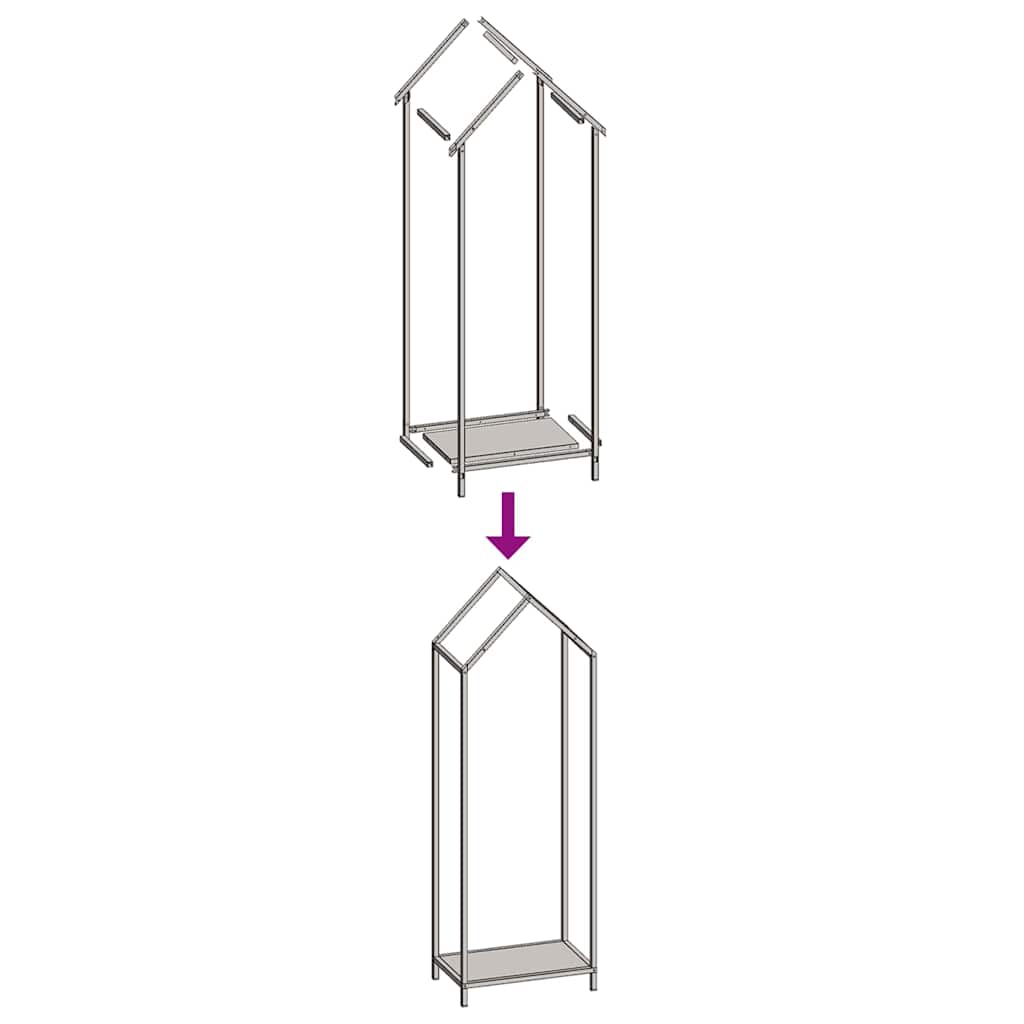 Rastrelliera per Legna da Ardere Verde Oliva 40x25x120 cm 864302