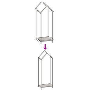 Rastrelliera per Legna da Ardere Verde Oliva 40x25x120 cm 864302