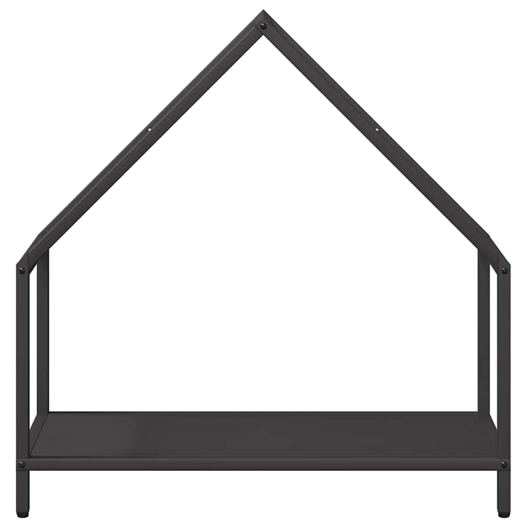 vidaXL Rastrelliera per Legna da Ardere Nera 60x25x60 cm