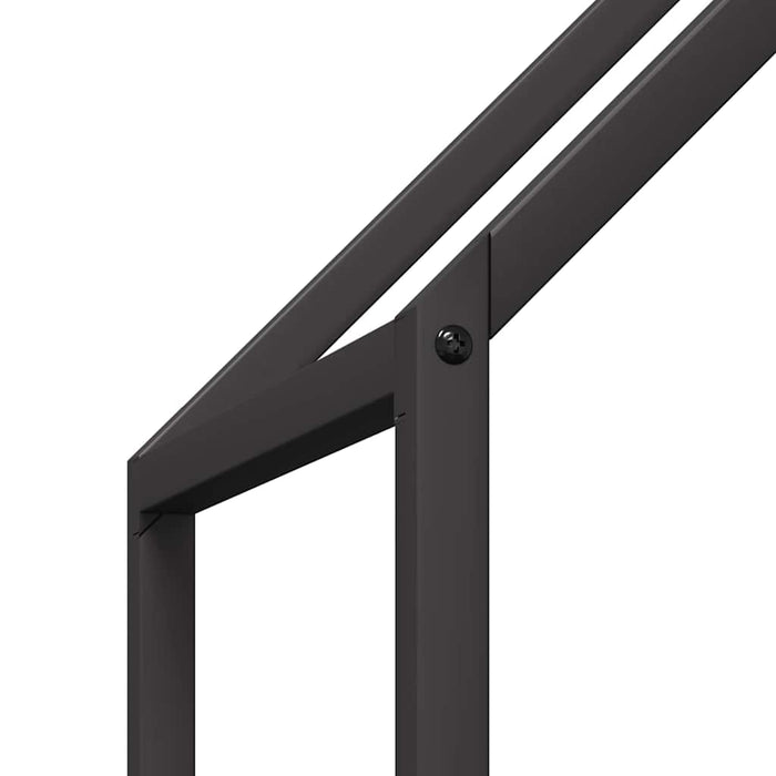 Rastrelliera per Legna da Ardere Nera 60x25x60 cm 864303