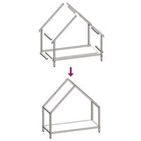 Rastrelliera per Legna da Ardere Bianca 60x25x60 cm 864304