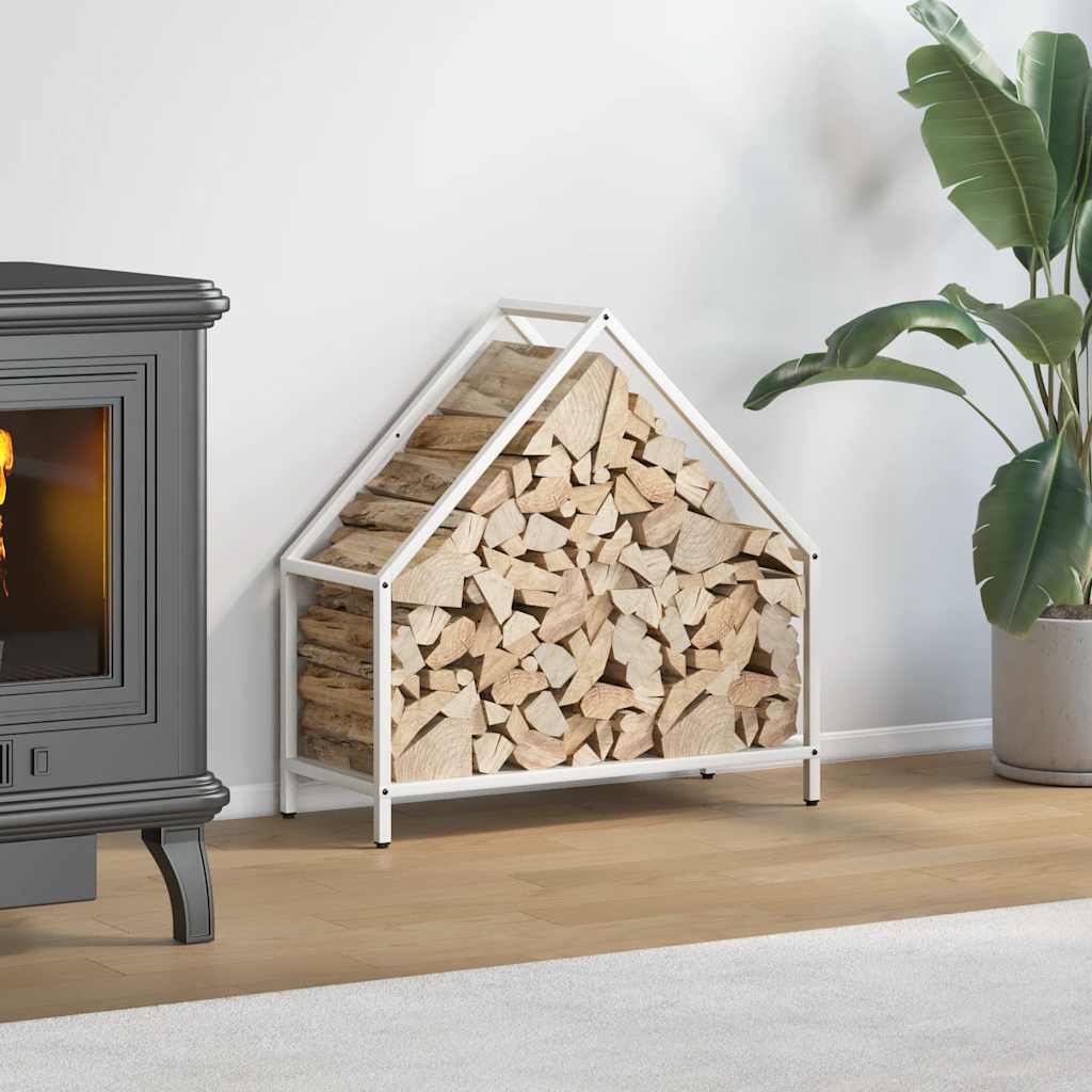 Rastrelliera per Legna da Ardere-Portalegna Bianca 60x25x60 cm 875777