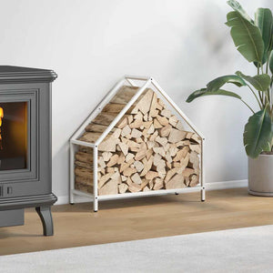 Rastrelliera per Legna da Ardere-Portalegna Bianca 60x25x60 cm 875777