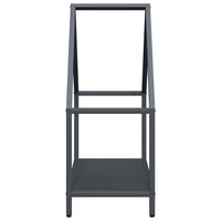 Rastrelliera per Legna da Ardere Antracite 60x25x60 cm