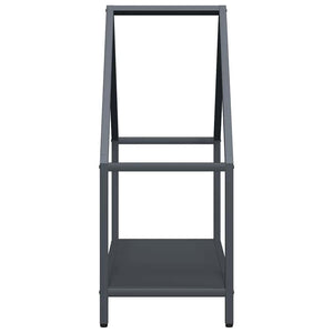 Rastrelliera per Legna da Ardere Antracite 60x25x60 cm