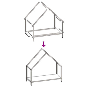 Rastrelliera per Legna da Ardere Antracite 60x25x60 cm 864305