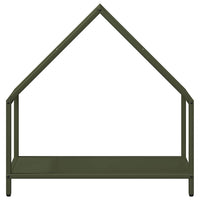 Rastrelliera per Legna da Ardere Verde Oliva 60x25x60 cm 864306