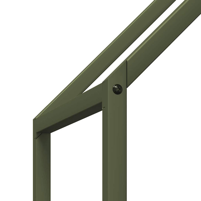Rastrelliera per Legna da Ardere Verde Oliva 60x25x60 cm 864306