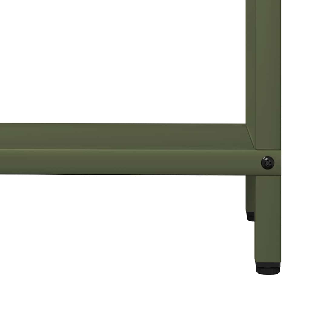 Rastrelliera per Legna da Ardere Verde Oliva 60x25x60 cm 864306