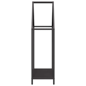 Rastrelliera per Legna da Ardere Nera 60x25x90 cm