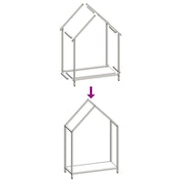 Rastrelliera per Legna da Ardere Nera 60x25x90 cm 864307