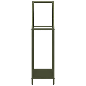 Rastrelliera per Legna da Ardere Verde Oliva 60x25x90 cm