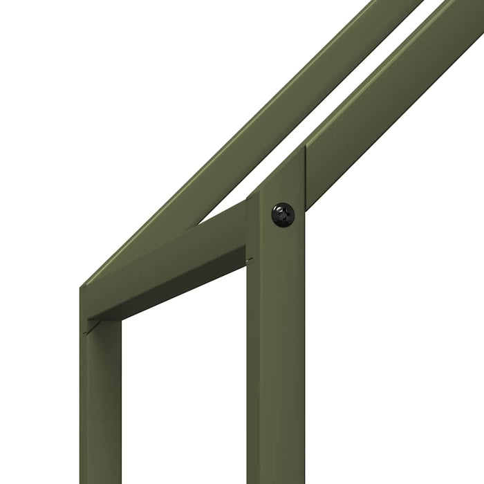 Rastrelliera per Legna da Ardere Verde Oliva 60x25x90 cm 864310