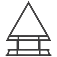 Rastrelliera per Legna da Ardere-Portalegna Nera 50x25x60 cm