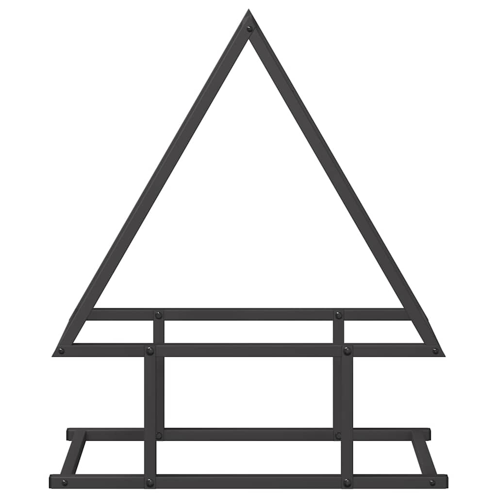 Rastrelliera per Legna da Ardere Nera 50x25x60 cm 864311