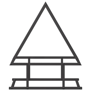 Rastrelliera per Legna da Ardere Nera 50x25x60 cm 864311