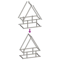 Rastrelliera per Legna da Ardere Nera 50x25x60 cm 864311