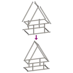 Rastrelliera per Legna da Ardere Nera 50x25x60 cm 864311