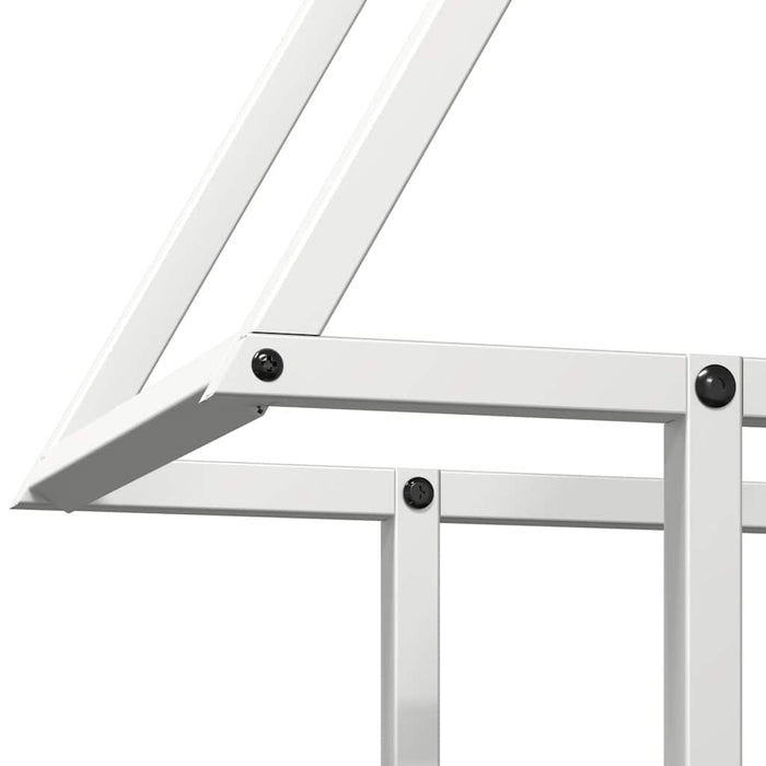 Rastrelliera per Legna da Ardere Bianca 50x25x60 cm 864312