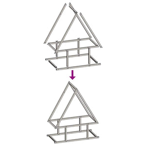 Rastrelliera per Legna da Ardere Antracite 50x25x60 cm 864313