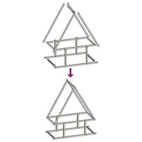 Rastrelliera per Legna da Ardere Antracite 50x25x60 cm