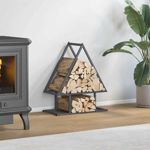 Rastrelliera per Legna da Ardere Antracite 50x25x60 cm 864313