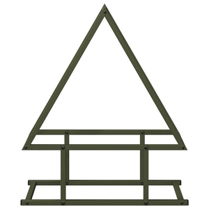 Rastrelliera per Legna da Ardere Verde Oliva 50x25x60 cm 864314