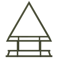 vidaXL Rastrelliera per Legna da Ardere Verde Oliva 50x25x60 cm