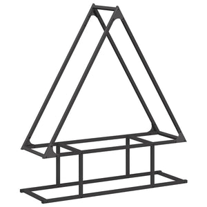 Rastrelliera per Legna da Ardere Nera 80x25x90 cm 864315