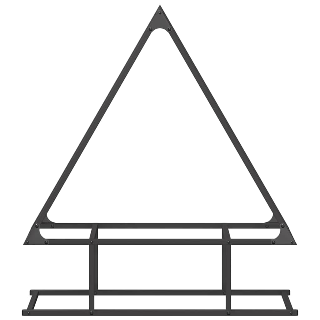 vidaXL Rastrelliera per Legna da Ardere Nera 80x25x90 cm