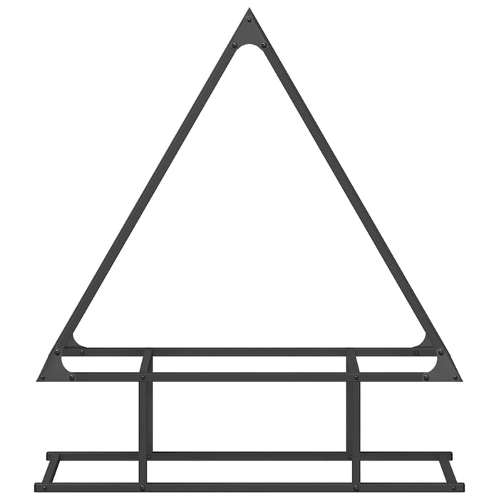 vidaXL Rastrelliera per Legna da Ardere Nera 80x25x90 cm