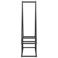 Rastrelliera per Legna da Ardere Nera 80x25x90 cm 864315