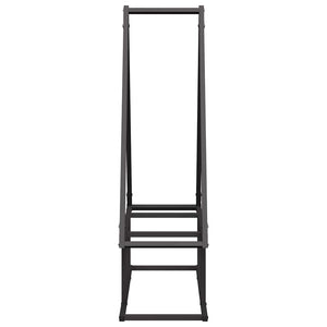 Rastrelliera per Legna da Ardere Nera 80x25x90 cm 864315