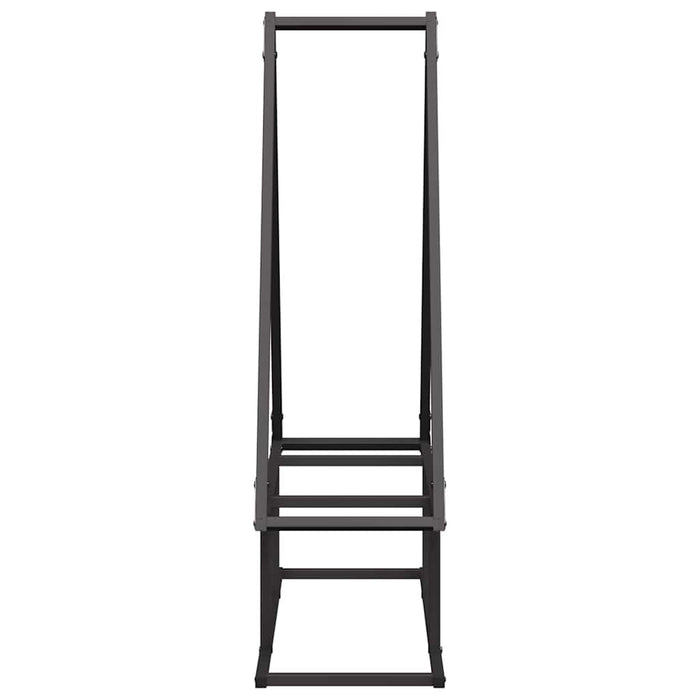 Rastrelliera per Legna da Ardere Nera 80x25x90 cm 864315