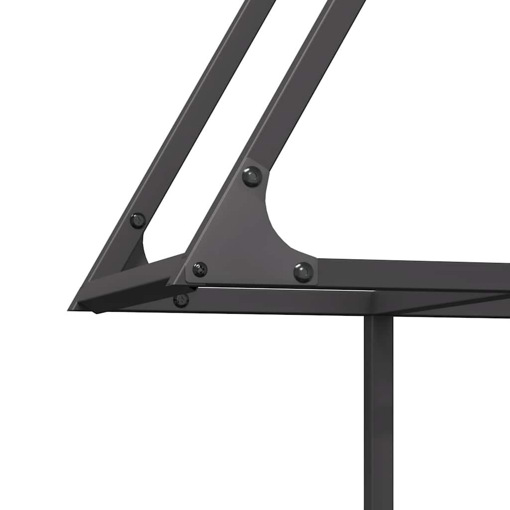 Rastrelliera per Legna da Ardere Nera 80x25x90 cm 864315