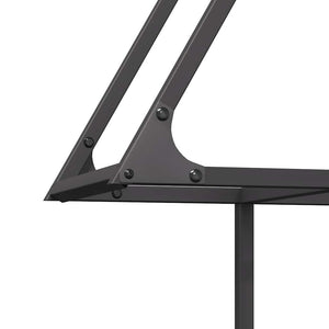 vidaXL Rastrelliera per Legna da Ardere Nera 80x25x90 cm