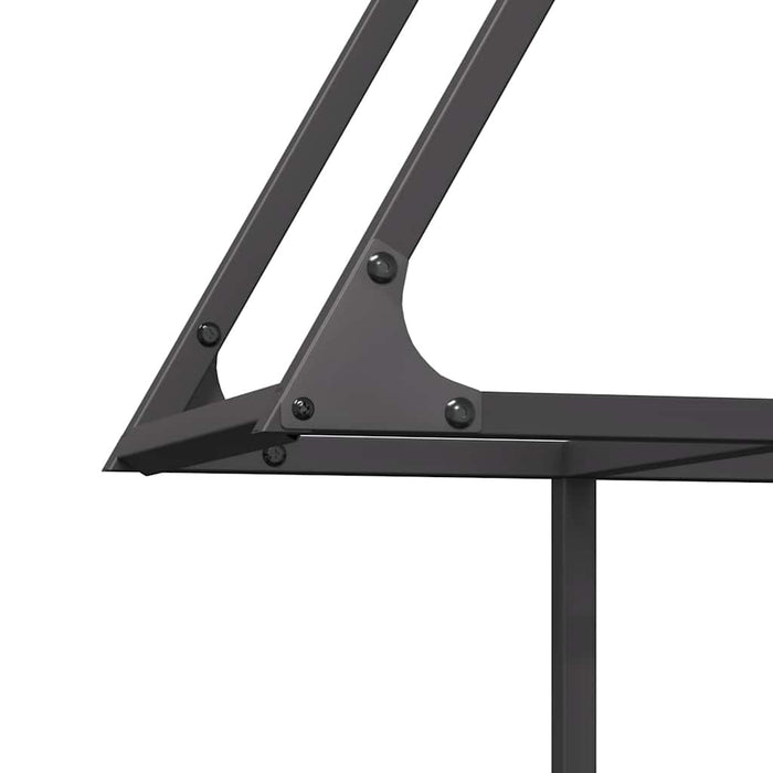 vidaXL Rastrelliera per Legna da Ardere Nera 80x25x90 cm