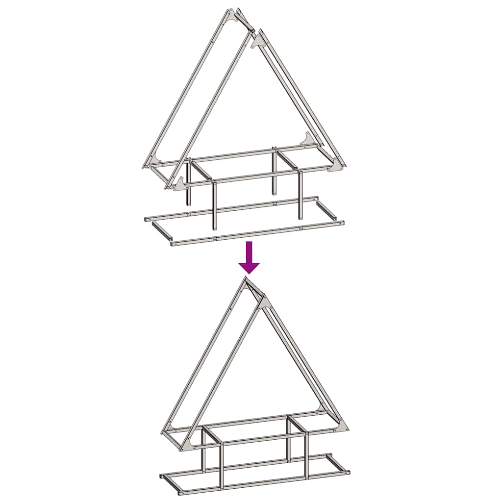 vidaXL Rastrelliera per Legna da Ardere Nera 80x25x90 cm