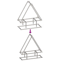 vidaXL Rastrelliera per Legna da Ardere Nera 80x25x90 cm