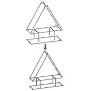 vidaXL Rastrelliera per Legna da Ardere Nera 80x25x90 cm