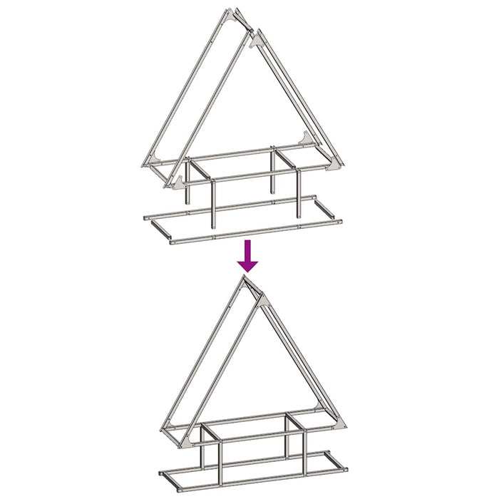 Rastrelliera per Legna da Ardere Nera 80x25x90 cm 864315