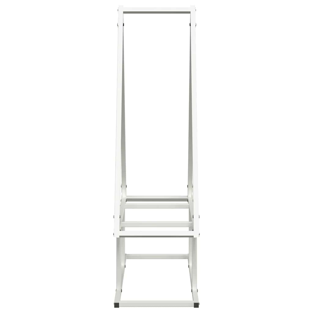 vidaXL Rastrelliera per Legna da Ardere Bianca 80x25x90 cm
